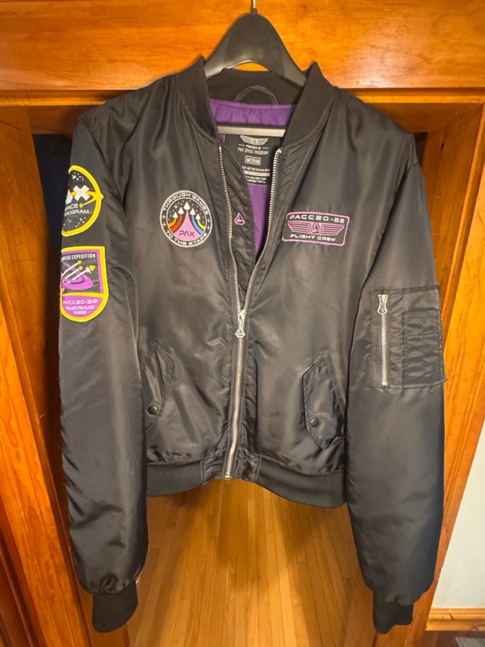 Pax East 2022 Space Bomber Jacket Gamer Expo  Penny Arcade medium